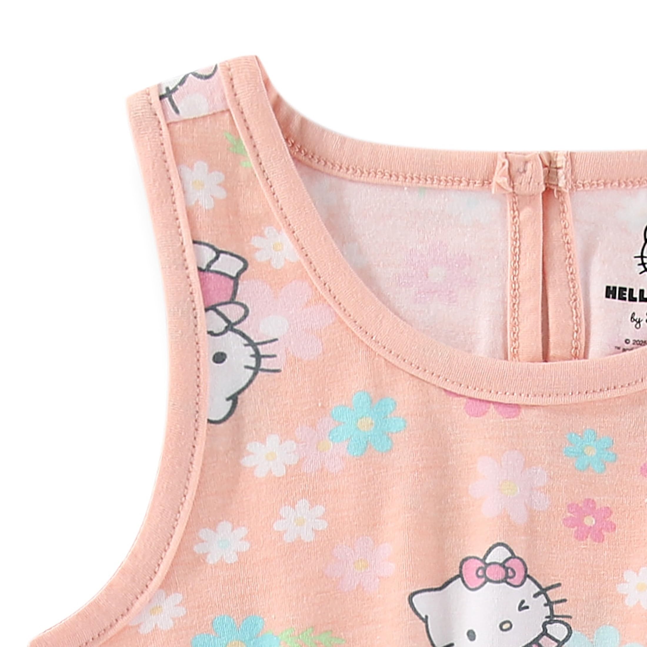 Hello Kitty Sanrio Girls 2 Pack Rompers for Toddlers and Big Kids