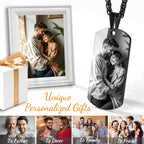 Picture Necklace Personalized Photo, Custom Necklace for Men Customized Engraved Necklace with Photo Text Memorial Gifts for Women Dad Mom