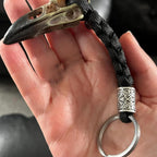 Vikings Eagle's Head-Odin Crow Skeleton Keychain,Eagle Head Pendant Keyring Rope Jewelry Gift for Men Women