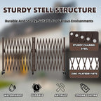 209" Width Expandable Driveway Gate & Retractable Fence Outdoor - 180° Rotating Aluminum Barricade with Casters, Metal Safety Barrier for Backyard/Dog Security (216.54 * 41.34,Grey)