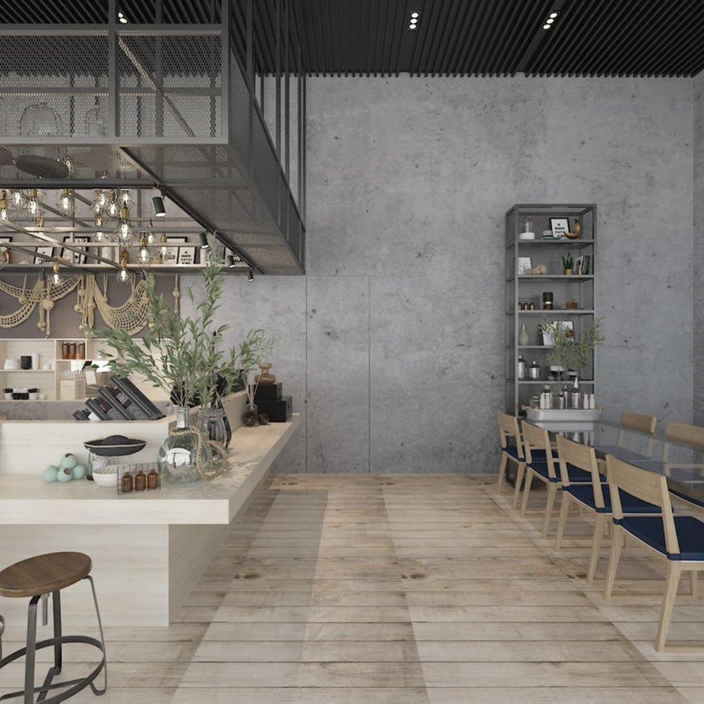 3yecao 31"×591" 3D Extra Wide Thick Grey Concrete Wallpaper Peel Stick Large Size Light Gray Concrete Cement Contact Paper Vinyl Stained Matte Textured Wall Sticker for Office Bathroom Bedroom Walls