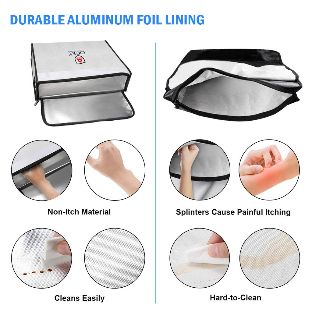 Borsa Documenti Ignifuga - Scatola Ignifuga [Isolamento Termico] Scatole di Sicurezza Ignifughe per Casa Grande Borsa Ignifuga con Cerniera Blocca Scatola Sicura Ignifuga Cassaforti per Casa Ignifuga Impermeabile Borsa Porta Soldi Ignifuga