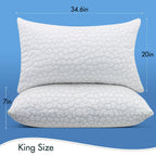 SUPA MODERN охлаждающие подушки для сна 2 шт. подушки из измельчённой пены с эффектом памяти регулируемые прохладные подушки для сна на боку, спине и животе роскошные гелевые подушки размера Queen комплект из 2 шт. съемные моющиеся чехлы