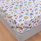 ست ملحفه کودکان یونیکورن صورتی JSD، سایز تویین، ۳ تکه، ملحفه‌های رختخواب میکروفایبر چاپ شده با طرح رنگین کمان برای دختران، جیب عمیق