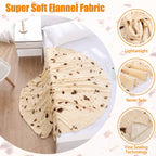 پتو بوریتو ترتیلا هدیه خنده‌دار برای کودکان، نوپاها و حیوانات خانگی، فلانل فوق‌العاده نرم 300GSM، نوآورانه، بامزه، واقعی، غذای مکزیکی تاکو، پتو گرد، هدیه شوخی فیل سفید 41 اینچ