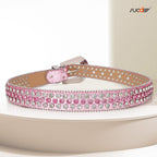 SUOSDEY Fashion Rhinestone Sequins Belt for Men Women Western Cowgirl Cowboy Bling Diamond Leather Belt for Jeans Dress