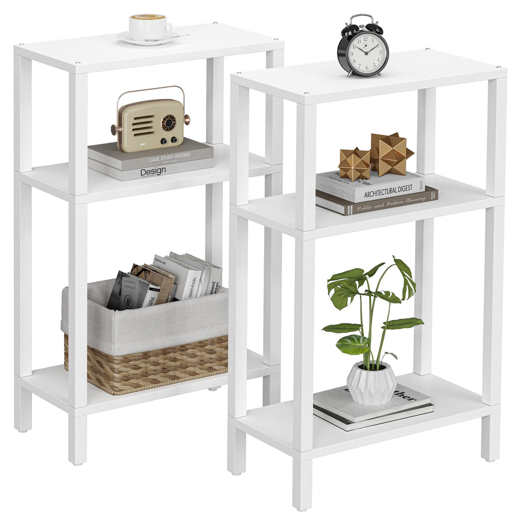 TUTOTAK Small Side Table, Narrow End Table, Skinny Sofa Table, Slim Nightstand, Couch Table, Living Room, Bed Room, Brown TB01BB062