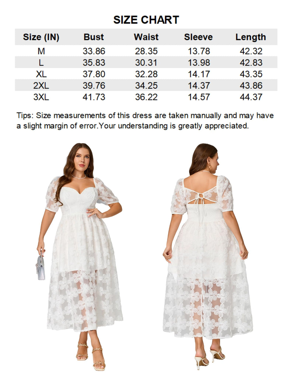 EYWOL Plus Size White Dresses for Women:Prom Wedding Guest Cocktail Formal Graduation Renaissance Party Dress