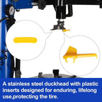 WEIZE 2 HP Tire Changer Automatic Wheel Changers Rim Clamp Assist with 2 Arms Repair Helpers Equipments, for Car, Garage, ATV,Heavy Duty Vehicle