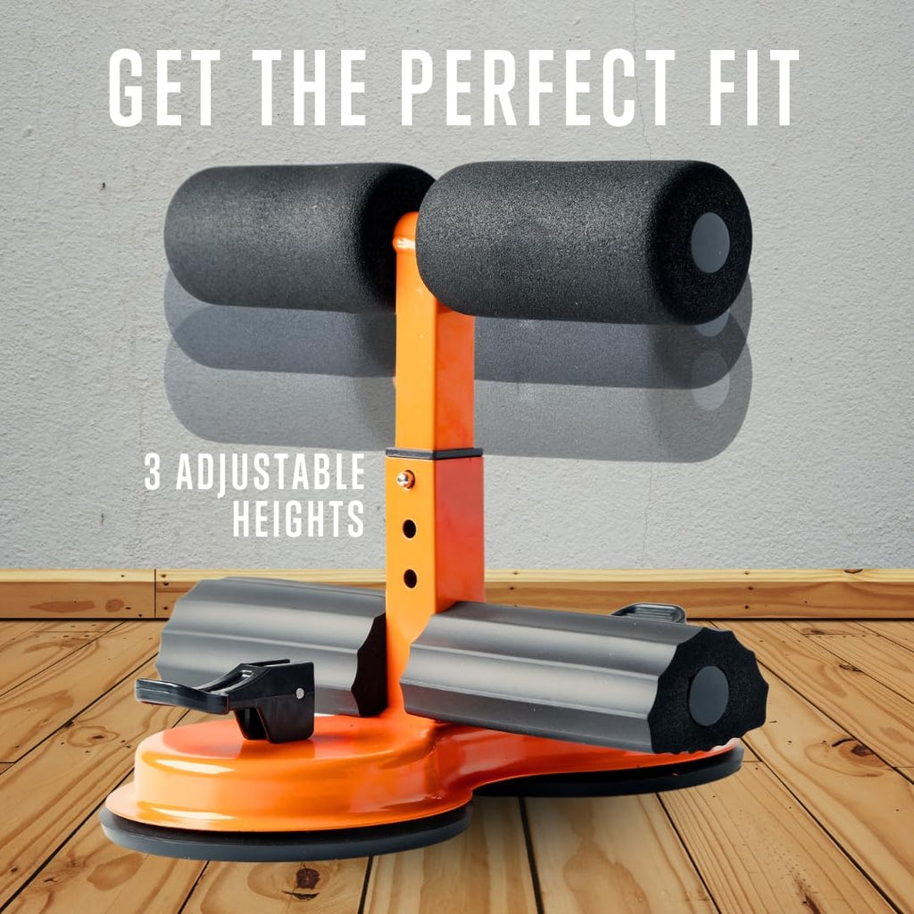 SQUATZ Abs Master - Machine ultime pour redressements assis avec support pour pieds à double ventouse - Barre d'assistance pour sit-ups, exercices abdominaux et exercices du tronc - Capacité de 661 lbs