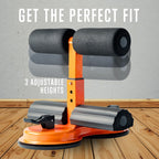 SQUATZ Abs Master - Machine ultime pour redressements assis avec support pour pieds à double ventouse - Barre d'assistance pour sit-ups, exercices abdominaux et exercices du tronc - Capacité de 661 lbs