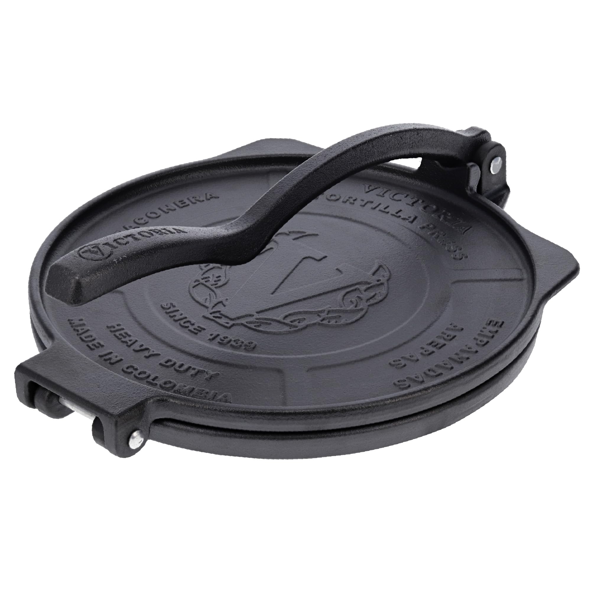 Victoria Cast Iron Tortilla Press, Tortilla and Roti Maker, Made in Colombia, 6.5 Inches