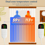 Elektrische Heizdecke mit Kunstpelz, Größe mit flauschigem Sherpa-Rücken, wärmende Plüschdecke Geschenk, weiche Heizdecken mit 10 Wärmeeinstellungen, 5 Zeiteinstellungen, ETL 50"x60", Anthrazitgrau
