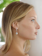 Mariell Rose Gold Cubic Zirconia Wedding Drop Earrings, Teardrop CZ Crystal, for Brides, Bridesmaid, Prom