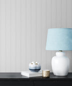 کاغذ دیواری بدون چسب با طرح تخته مروارید قابل رنگ‌آمیزی، سفید مایل به کرم، عرض ۲۰.۹ اینچ در طول ۳۳ فوت