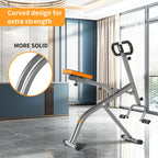 NAYSAYE Entraîneur d'Assistance aux Squats, Machine à Squats Machine à Ramer avec Bandes de Résistance Réglables Écran LCD, Entraîneur d'Exercice Pliable avec Capacité de Charge de 265LBS pour Bureau à Domicile Argenté