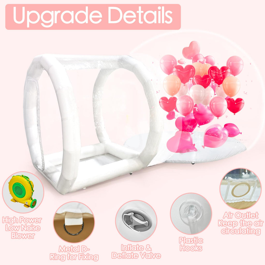 10FT Bubble House, Clear Balloon House for Party, PVC Bubble House Dome Inflatable for Kids, Inflatable Bubble House Perfect for Indoor Outdoor Kids Party Celebrations Party Rental Equipment
