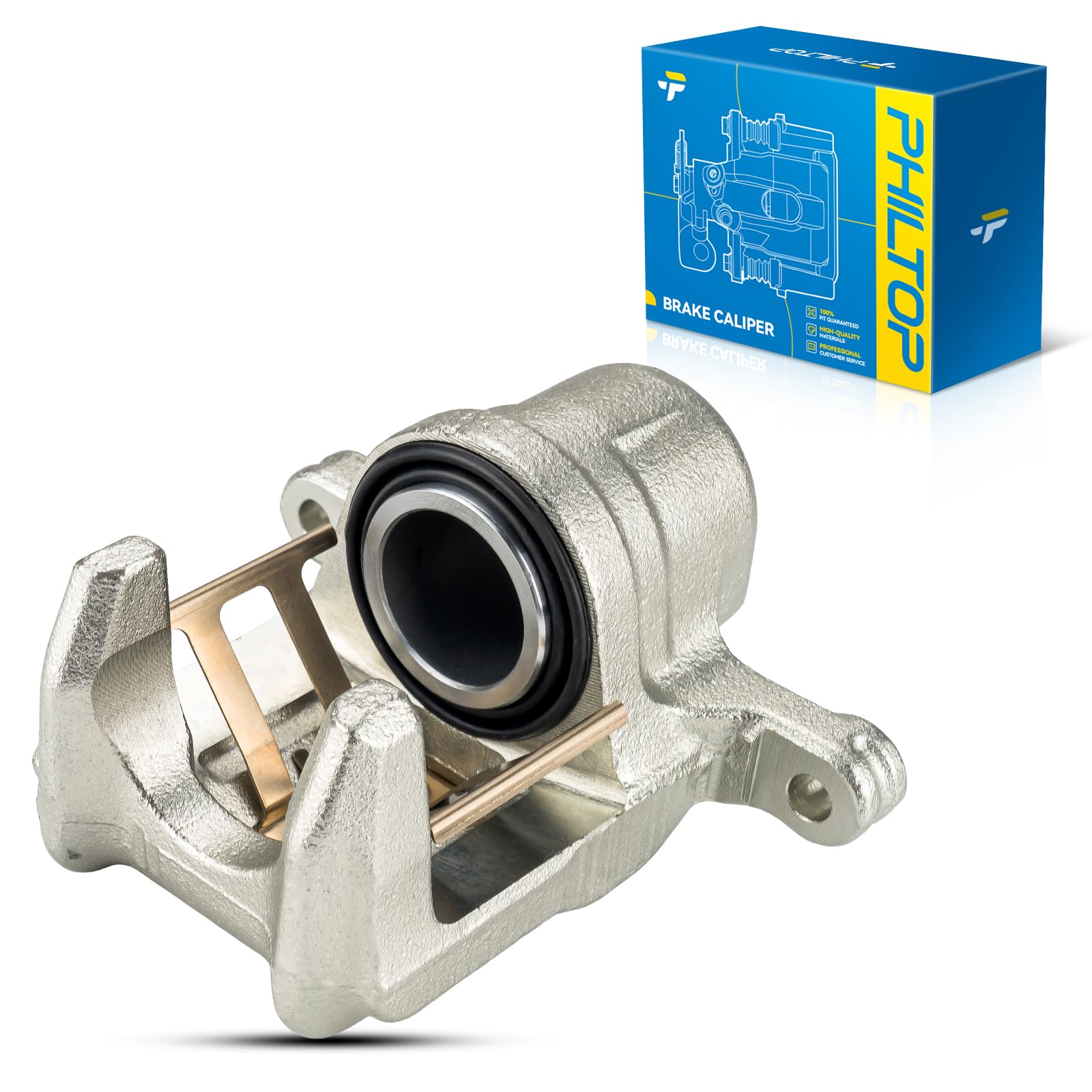 PHILTOP 18B5046 18B5047 Rear Disc Brake Caliper Assembly Fit for 2007-2017 Jeep Wrangler, 2008-2012 Jeep Liberty, 2007-2011 Dodge Nitro, 2018 Jeep Wrangler JK