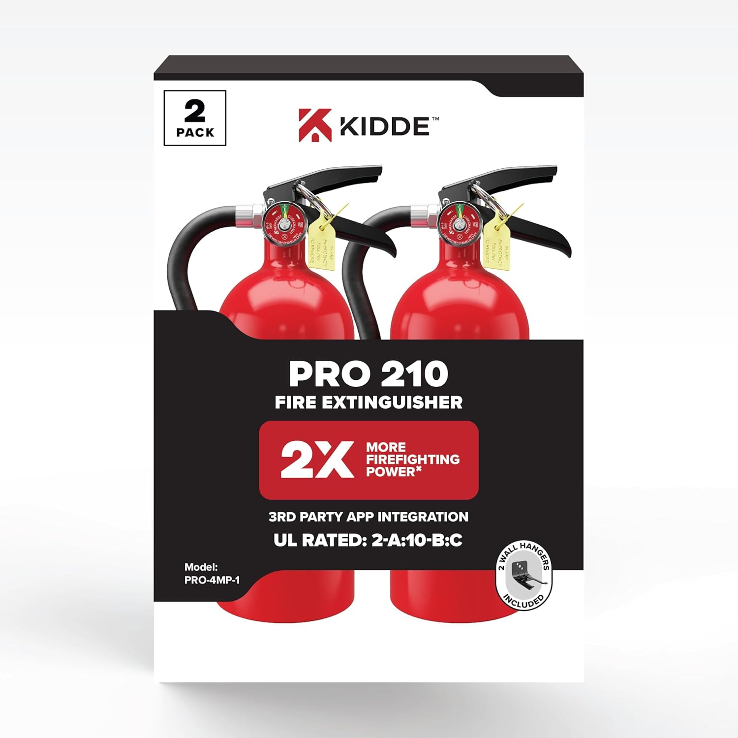 Kidde Commercial-Grade Fire Extinguisher for Office, Schools, Rechargeable, 2A10BC, 2 Pack