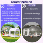 Iuoni 10FT Klarer PVC aufblasbarer Bubble House Kuppelzelt mit Tunnel - Bubble House Kuppel aufblasbar, ideal für lustige Veranstaltungen und Partys, langlebiges aufblasbares Bubble House, einfache Einrichtung