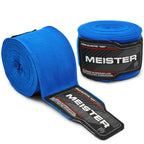 Meister Adult 180" Semi-Elastic Hand Wraps for MMA & Boxing (Pair)
