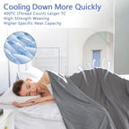 Topcee Cooling Blanket (90"x90"Queen Size) for Sweats Absorbs Heat to Keep Adults Cool on Warm Nights, Q-Max 0.5 for Hot Sleepers, Ultra-Cool Lightweight Blanket for Bed