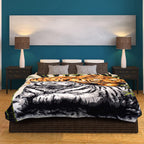 Mexican Blanket Thick Heavy Animal - Mexican Tiger Blanket Heavy Mexican Animal Blanket - Thick Mexican Blanket for Winter, Mink Blanket Mexican Blanket Tiger - Korean Mink Blanket Queen Cobija