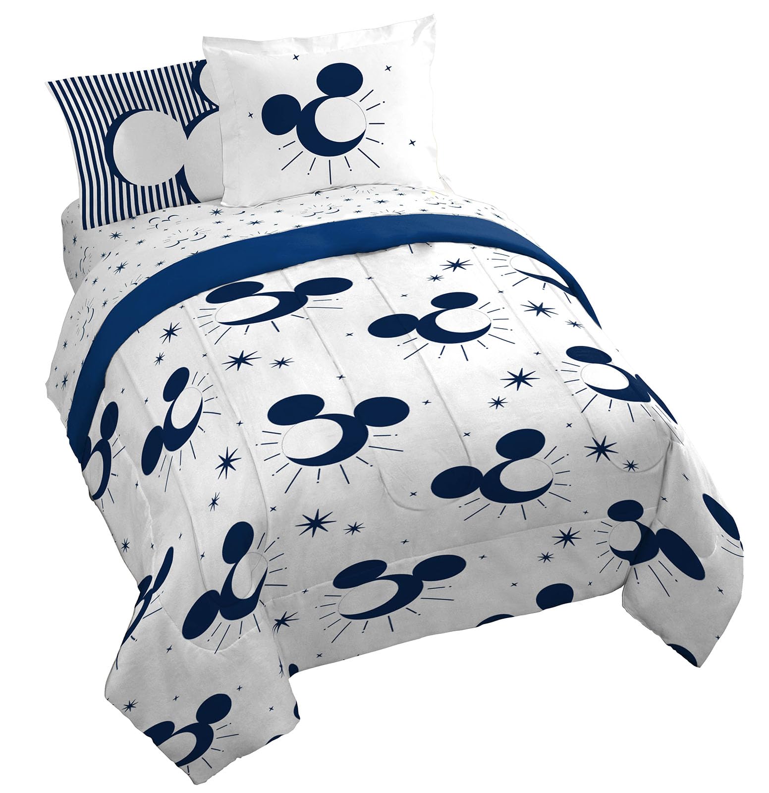 Jay Franco Minecraft Creeper Twin Comforter Set - 5 Piece Bedding Includes Sheet Set & Pillow Covers - Super Soft Gren & Gray Bedding