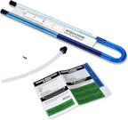 4 inch Radon Fan Installation Kit -Inline Centrifugal Fan with Rubber Couplers (4 inch x 3 inch) and Air Pressure Indicator