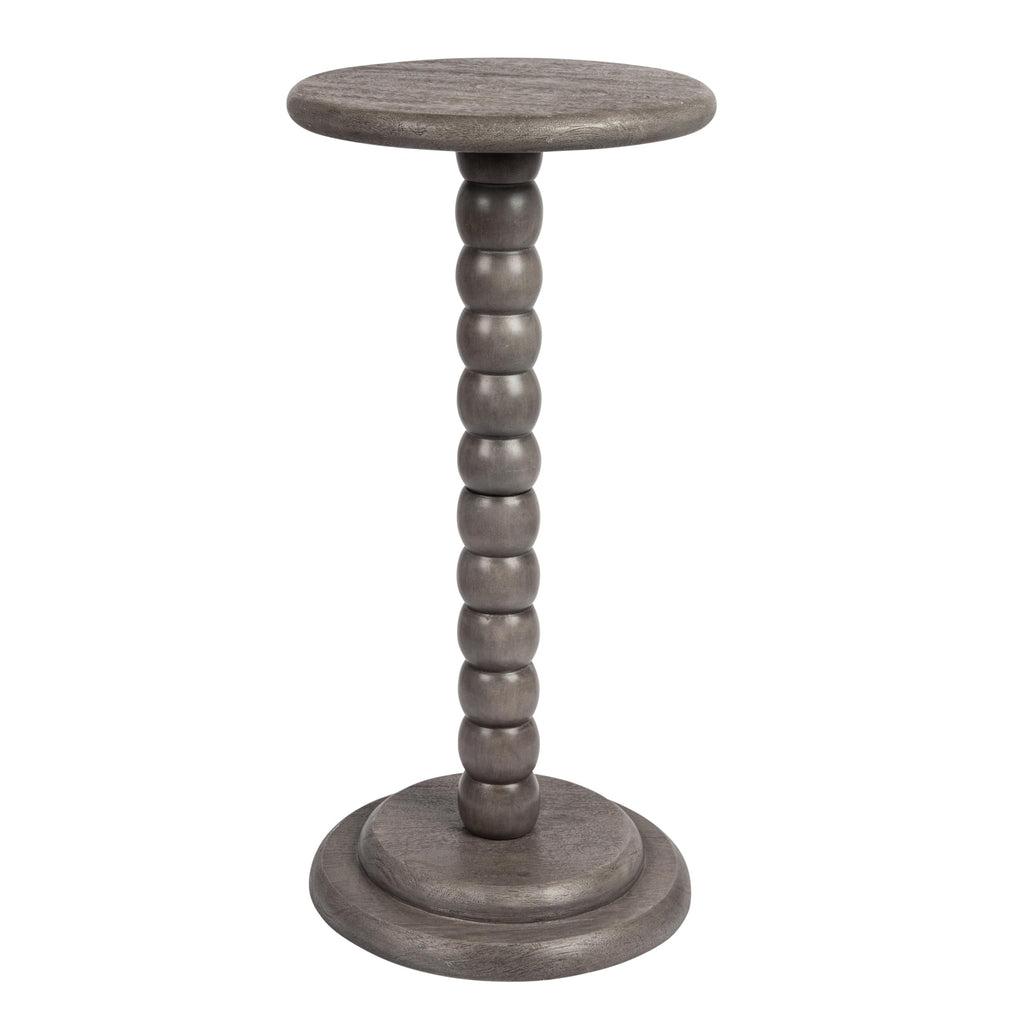 Creative Co-Op Stacked Pedestal Cocktail Side Table, Black