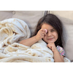 پتو پرتابی الیف ترتیلا، پتو گرد دو رو غول پیکر برای بزرگسالان و کودکان، پتو نرم و فانلی تاکو بامزه و نوآورانه برای خانواده شما (بژ، 60 اینچ)