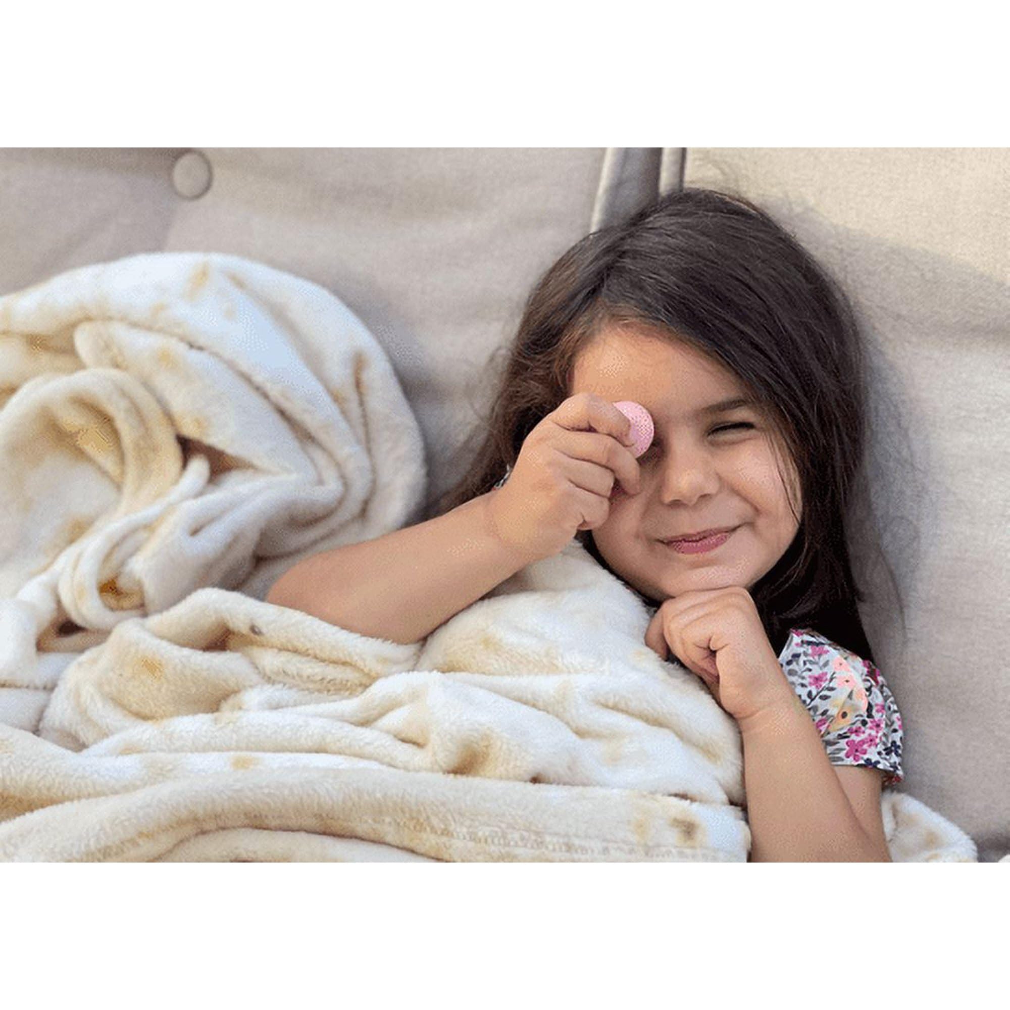 پتو پرتابی الیف ترتیلا، پتو گرد دو رو غول پیکر برای بزرگسالان و کودکان، پتو نرم و فانلی تاکو بامزه و نوآورانه برای خانواده شما (بژ، 60 اینچ)