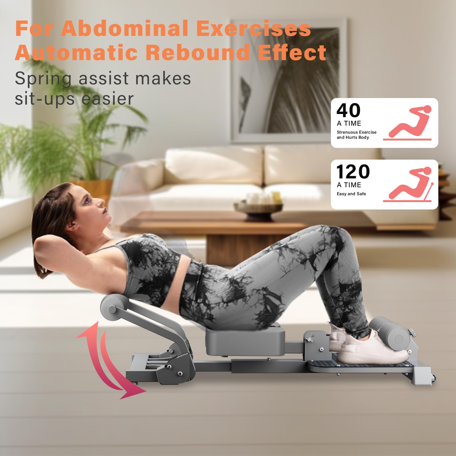 Squat Machine, Sissy Squat Machine Home for Deep Sissy Squats, Ab Workout Equipment, Roman Chair, Sit-ups, Multifunctional Core Exercise Machine with Resistance Bands for Home Gym Workout Station