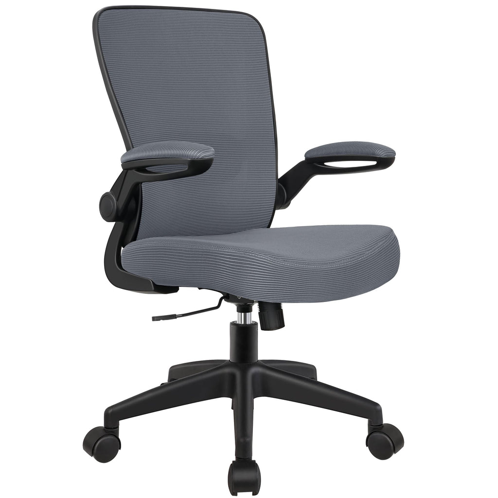 FelixKing Office Chair, Ergonomic Desk Chair Breathable Mesh Chairs Adjustable High Back Lumbar Support Flip-up Armrests, Executive Rolling Swivel Comfy Computer Chairs Home Office Black