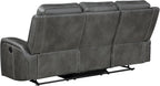 Coaster Home Furnishings Raelynn 2-Piece Upholstered Motion Reclining Sofa Set Grey