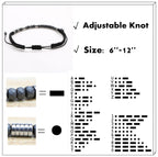 JoycuFF Tue keinem weh Inspirierende Morse-Code-Armbänder für Frauen Männer Motivations-Geburtstags-Weihnachts-Strang-Schmuck Lustig Einzigartig Weibliche Freundin Freundschaft Abschlussgeschenke