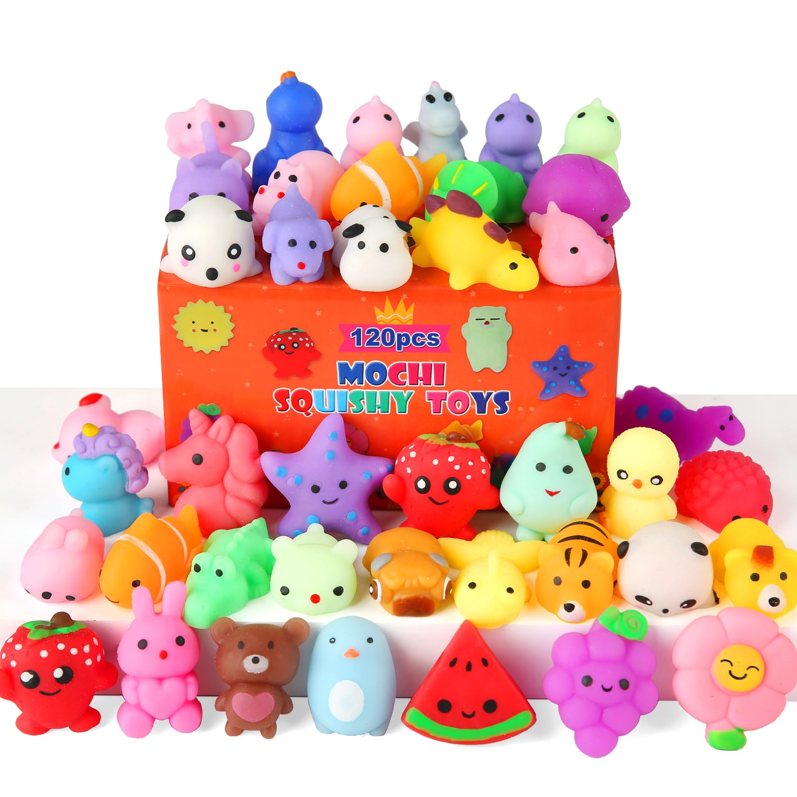 30 Pack Christmas Squishy Toys, Christmas Party Favors Stocking Stuffers Xmas Gifts, Kawaii Mochi Squishies Sensory Squeeze Toys for Kids Girls Boys Toddlers Treasure Box Toys Classroom Prizes