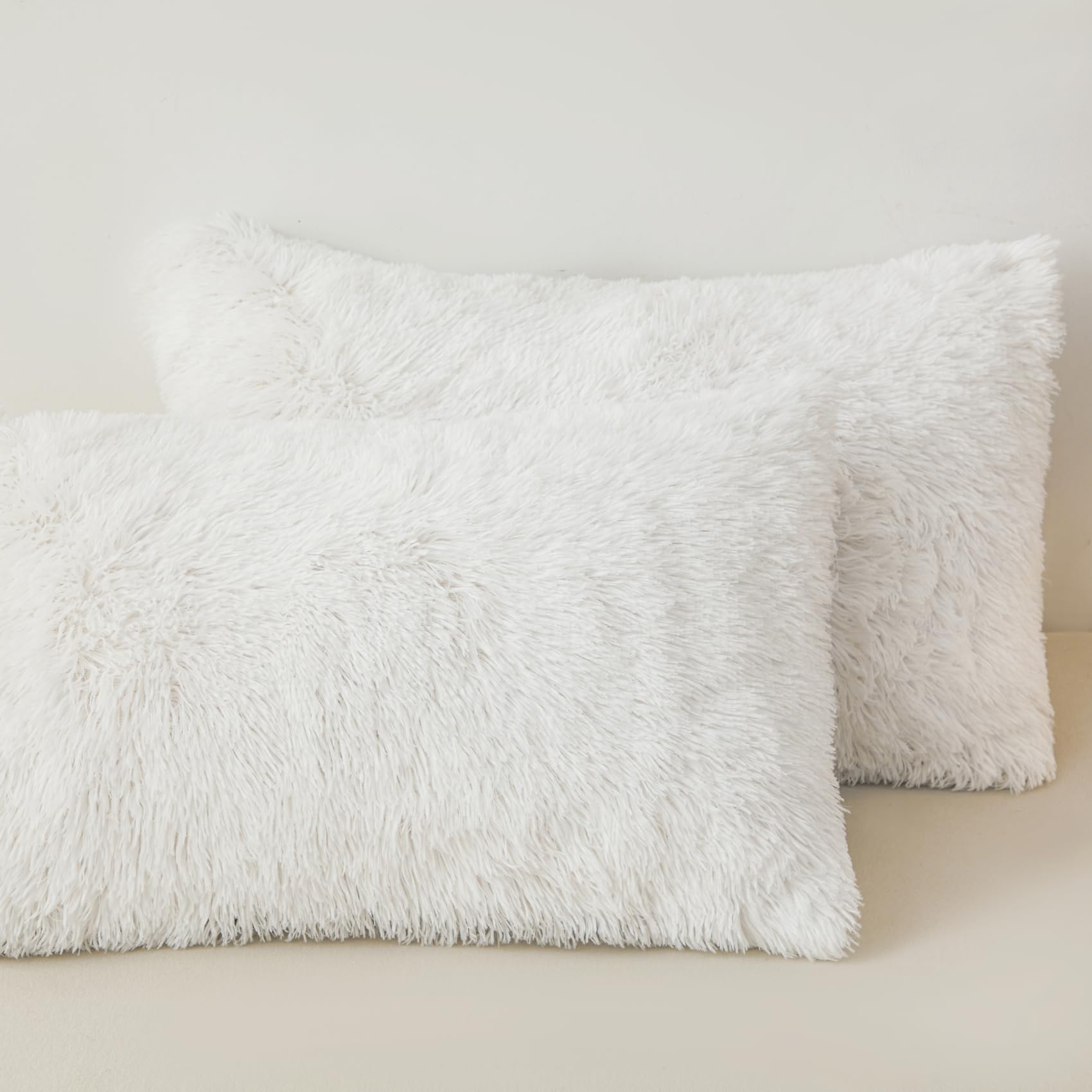 Fluffy Pink Faux Fur Comforter Cover Set，Fluffy Fuzzy Plush Pink Bedding 3Pcs (1 Faux Fur Duvet Cover +2 Fuzzy Pillowcases) Pink Fluffy Bed Set (Pink, Queen)