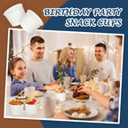 Nuenen 300 Stück 8 oz Eisbecher Einweg-Eisschalen Pappbecher Sundae-Becher Barbedarf für Snack-Partygeschenke (Weiß)