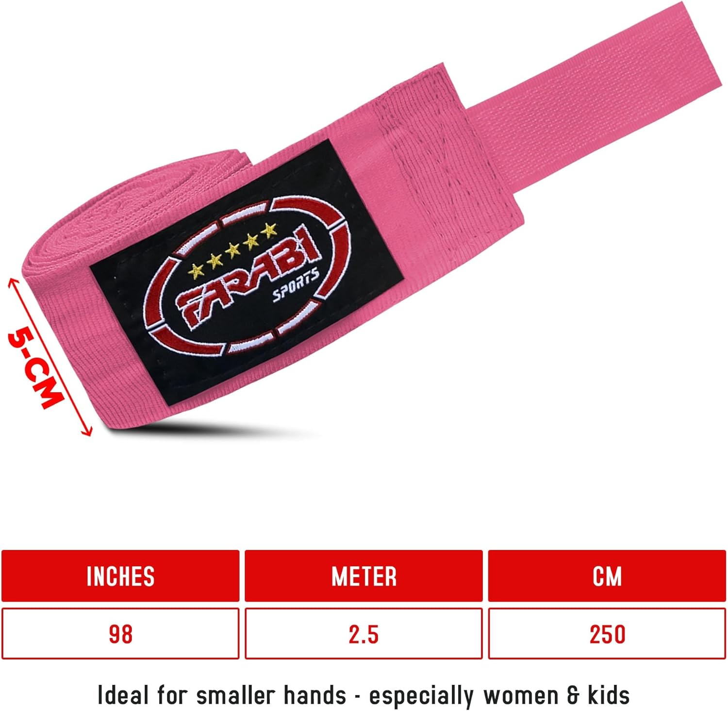 FARABI Kids Boxing Hand Wraps 2.5 Meters Junior Hand Wraps Boxing Hand Wraps Muay Thai Hand Wraps MMA Boxing Hand Wraps Men Boxing Hand Wraps Kids Boxing Hand Wraps Inner Gloves