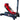 Blackhawk B6350 Black/Red Fast Lift Service Jack - 3.5 Ton Capacity, 28 1/2" L x 13 3/4" W x 6 1/2" H