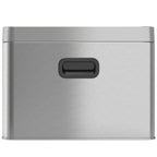 iTouchless 5.3 Gallon Open Top Trash Can & Recycle Bin Dual Compartment Combo, includes Decals, 20 Liter, Stainless Steel, Removable Buckets, For Kitchen, Office, Bedroom