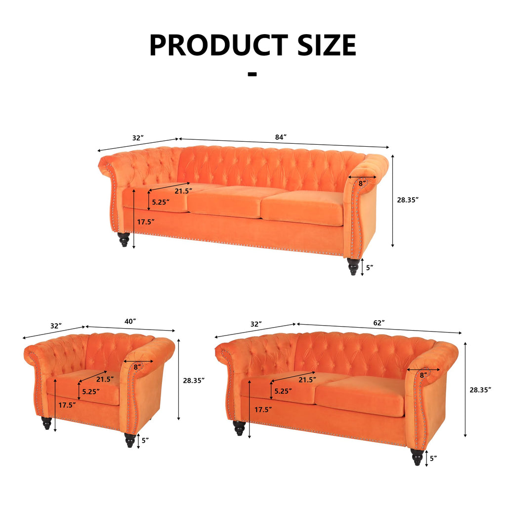 AVZEAR Chesterfield Loveseat Sofa, Upholstered Sofa Modern 2 Seater Couch Sofa Set Style Button Tufted, Mid-Century PU Chesterfield Sofa for Living Room Apartment, PU Black