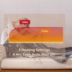 Manta Elétrica Tefici, Super Aconchegante e Macia, Flanela de 2 Camadas 50" x 60", Manta Aquecida com 3 Níveis de Aquecimento e Desligamento Automático em 4 Horas, Lavável na Máquina, Certificada ETL e FCC, Uso Residencial e Escritório, Cor Camelo