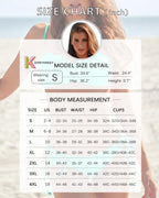 KerryKreey Costumi da bagno con ferretto per donna Set bikini push up taglio alto due pezzi con pizzo e laccetti laterali sexy