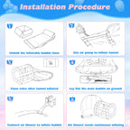 Aufblasbares Bubble-Haus für Kinder, 10ft Durchmesser klarer aufblasbarer Bubble-Dom-Zelt mit Gebläse & Pumpe, gewerblicher PVC wasserdichter Gartenzelt mit 6ft Tunnel, Party, gewerbliche Nutzung, Valentinstag Hochzeit
