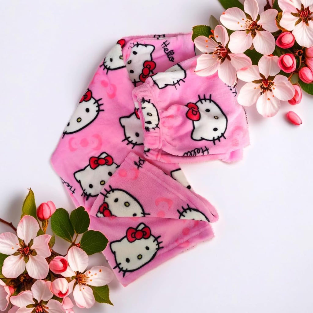 Fpvcqnm Kawaii Halloween Pajamas Pants Halloween Cat Pajamas Flannel Sleep Pajama Pants Cartoon Anime Pajama for Women Men