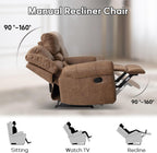 Faux Leather Reclining Sofa, 3 Seater Recliner Sofa Chair, Manual Reclining Couch Set for Living Room, Home Furniture Set, for Meeting Room, Brown (3 Seat Sofa)