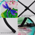 Outdoor Side Table Accent Table Patio Side Table Plant Stands Small Mosaic Table Glass Top Round Balcony Coffee Table