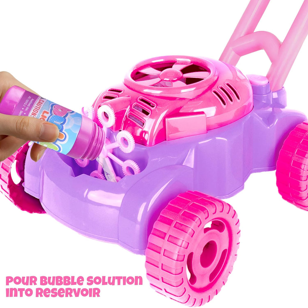 ArtCreativity Bubble Lawn Mower for Toddlers, Kids Bubble Machine for 2-Year-Old Girl Gifts, Easter Basket Stuffers for Kids, Push Toys for Toddlers Age 2 3+ Birthday Easter Gifts for Preschool Girls